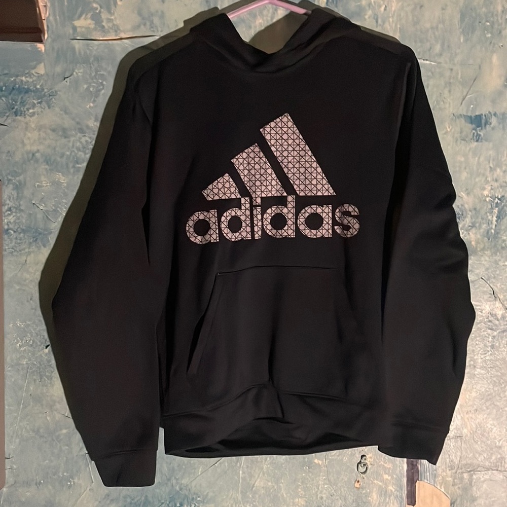Soft sports like texture, from Adidas, never worn, size small, dark blue/black